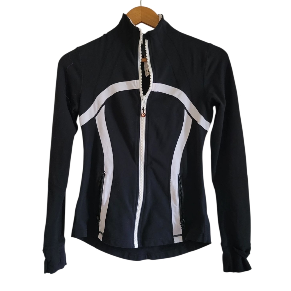 lululemon athletica Black and White Zip-Up Jacket